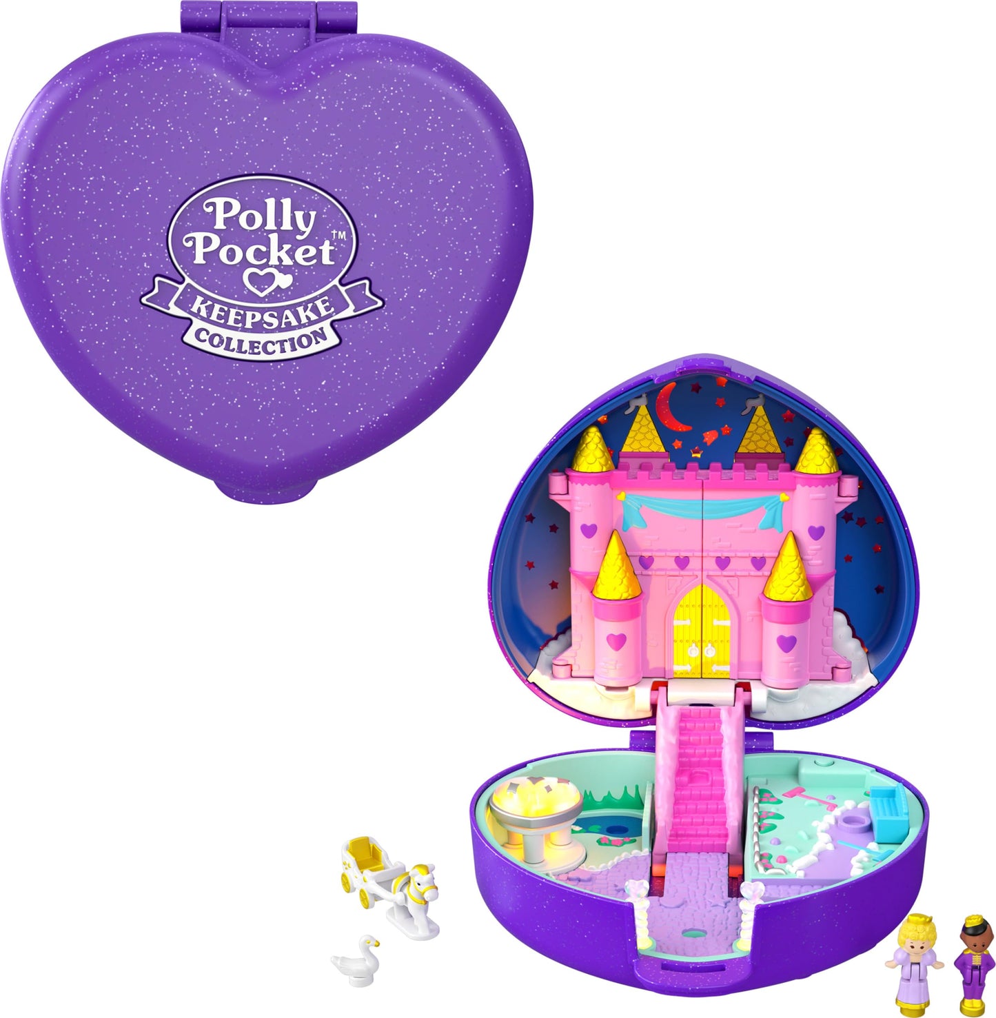 Castel de papusi, Mattel, Polly Pocket Castel Starlight Lock, Plastic, +3ani, Multicolor