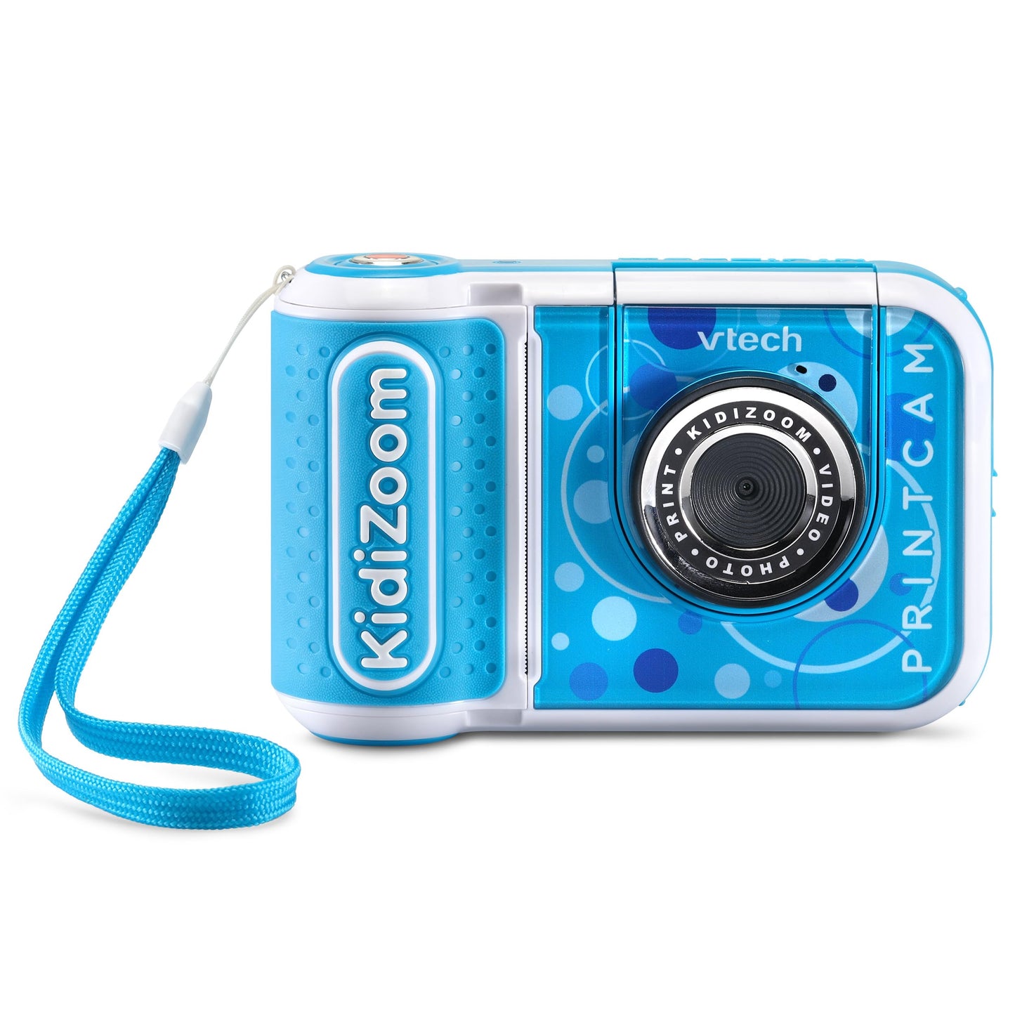 Vtech KidiZoom Print Cam albastră – Cameră foto instant pentru copii cu funcție de imprimare, selfie, video și efecte, pentru copii de 4-12 ani.