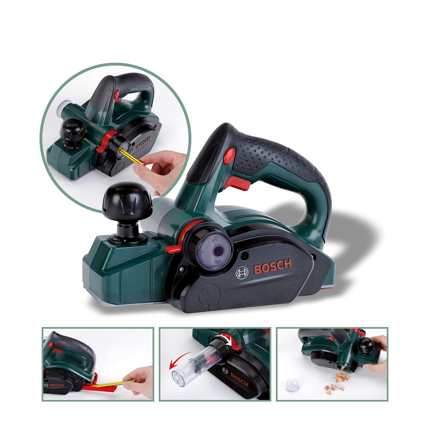 Theo Klein 8727 Bosch Rindea de jucarie | Include ascuțitor de creioane | Dimensiuni: 23 cm x 16 cm x 14,5 cm | Jucărie pentru copii de la 3 ani