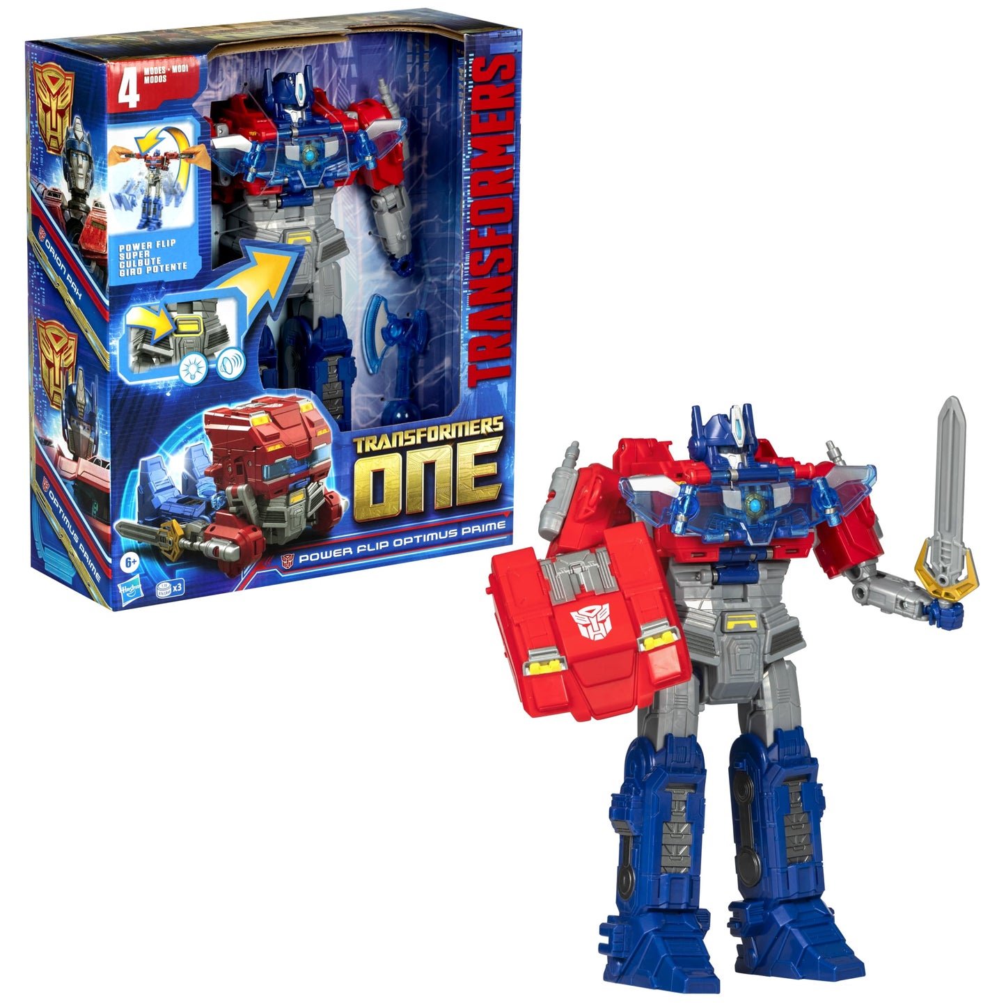 Transformers One Power Flip Optimus Prime (Orion Pax) - Figură de Acțiune Interactivă