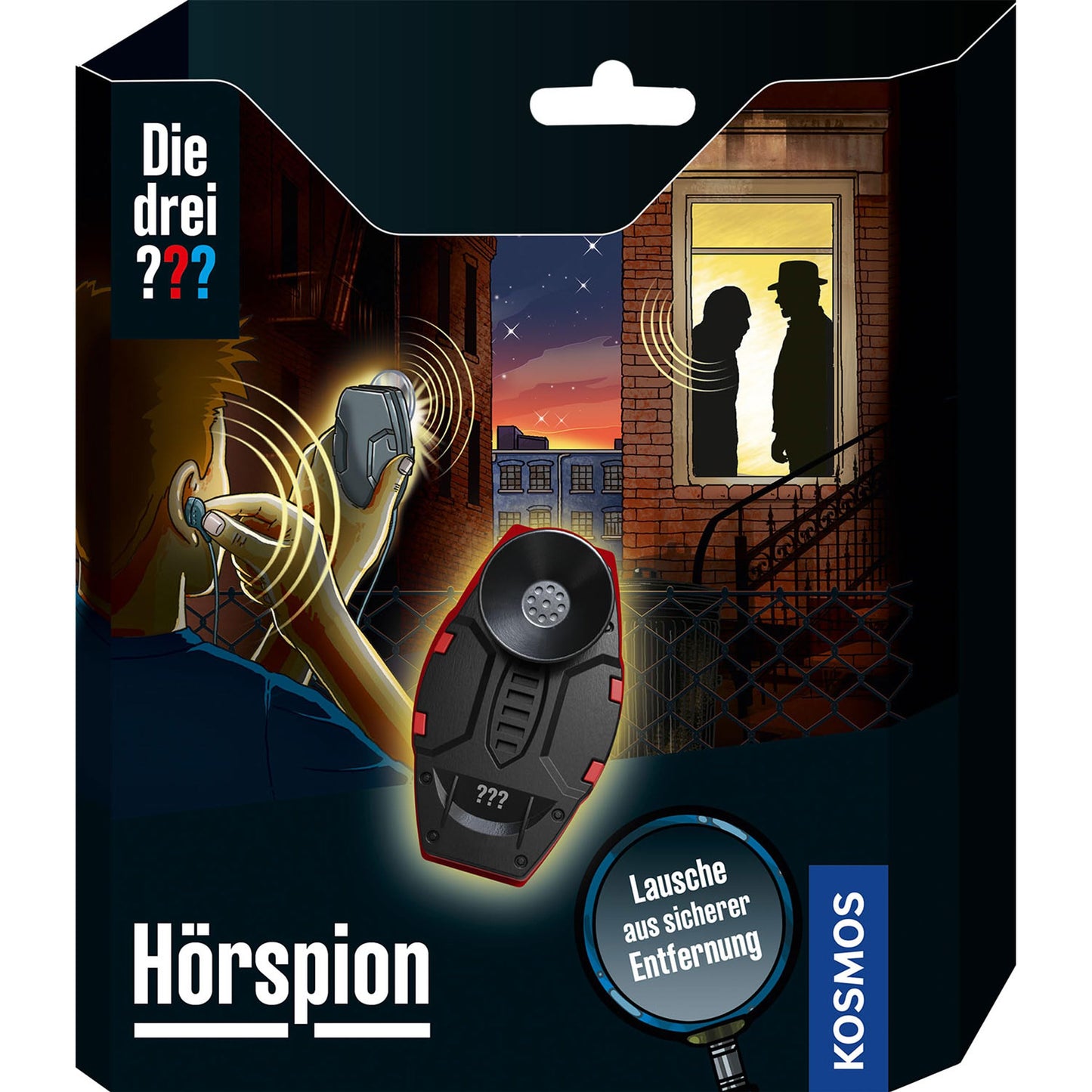 Detectivii - Set de spionaj audio KOSMOS 632496, Jucărie Detective Gadget, Echipament de agenți pentru copii de la 8 ani, Jucărie Trei Întrebări, Echipament de detectiv, Set de detectiv
