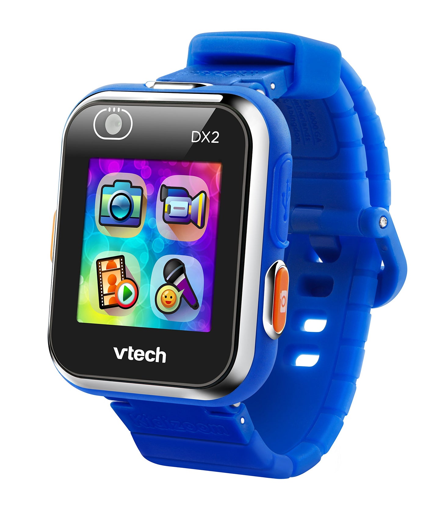 Ceas inteligent VTech KidiZoom DX2 albastru – Ceas pentru copii cu touchscreen, două camere pentru selfie-uri și multe altele – Potrivit pentru copii de 5-12 ani