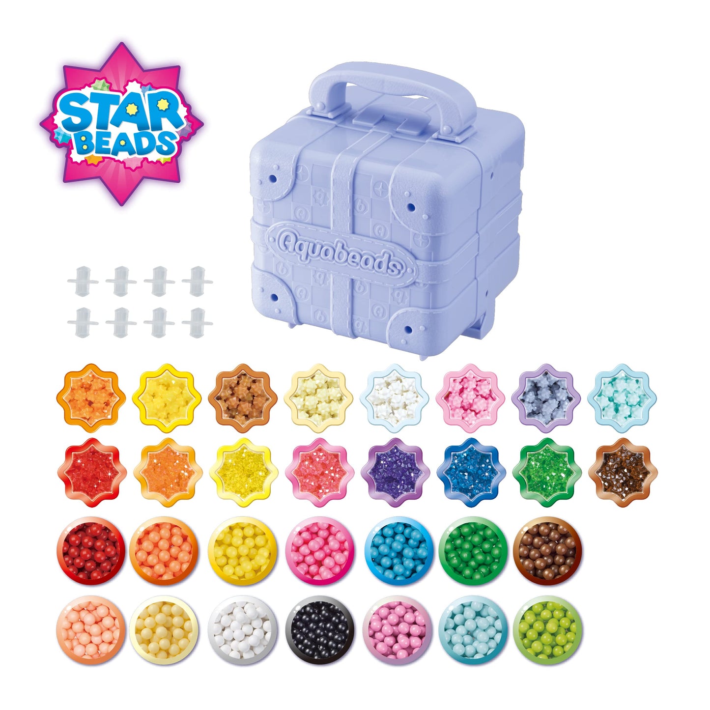 Aquabeads 31913 Set Mega de Perle pentru artizanat Reîncărcabile în Valiză - Set de Reîncărcare cu Perle
