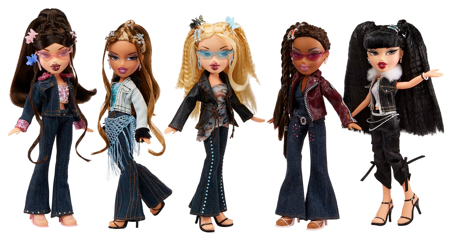 Bratz Păpușa de Modă Ediție Specială 21º Aniversary Girl Night Out - Yasmin - Include 2 Rochii, 2 Perechi de Pantofi, Geantă și Accesorii - Reediție pentru Colecționat - Vârsta: 4+ Ani