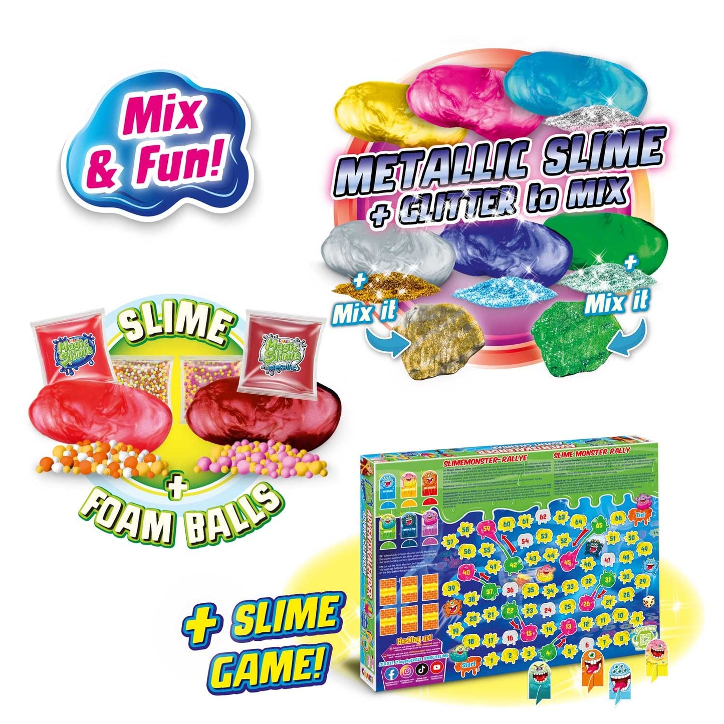CRAZE MAGIE SLIME CALENDAR DE ADVENT pentru copii - Calendar de Crăciun cu slime pentru fete și băieți, calendar de jucării cu slime pentru copii
