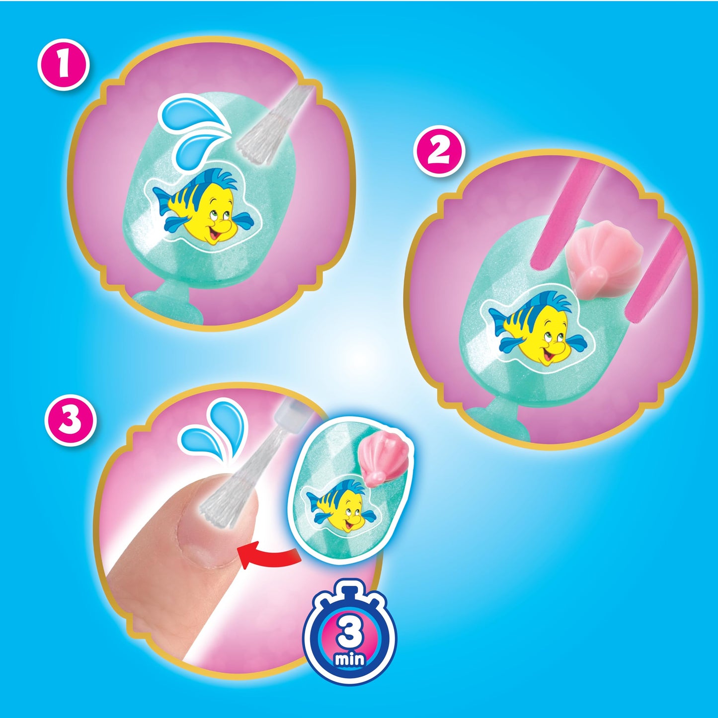 Aquabeads Studioul de Unghii cu Prințese Disney, 35071, Set cu Perle de Apă, Set pentru Unghii, Activitate Creativă pentru Copii de la 4 Ani, Fără Necesitatea de Călcare sau Lipire