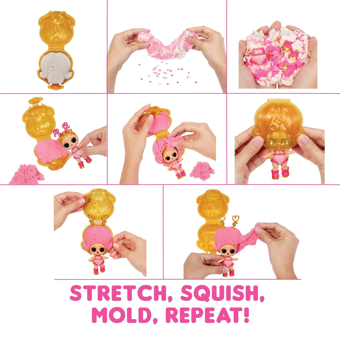 Papusa, LOL Surprise, Squish Sand Tots Asst, Plastic, +4ani, Multicolor și surprize - ideală pentru fetițe de 3 ani