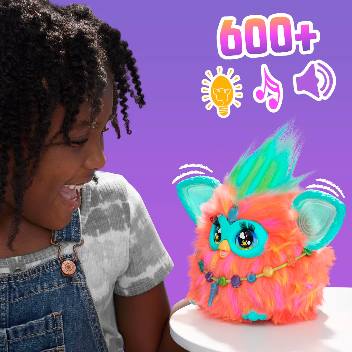 Furby Roșu Coralin, Pluș Interactiv – Versiunea Franceză (Ambalajul poate varia)