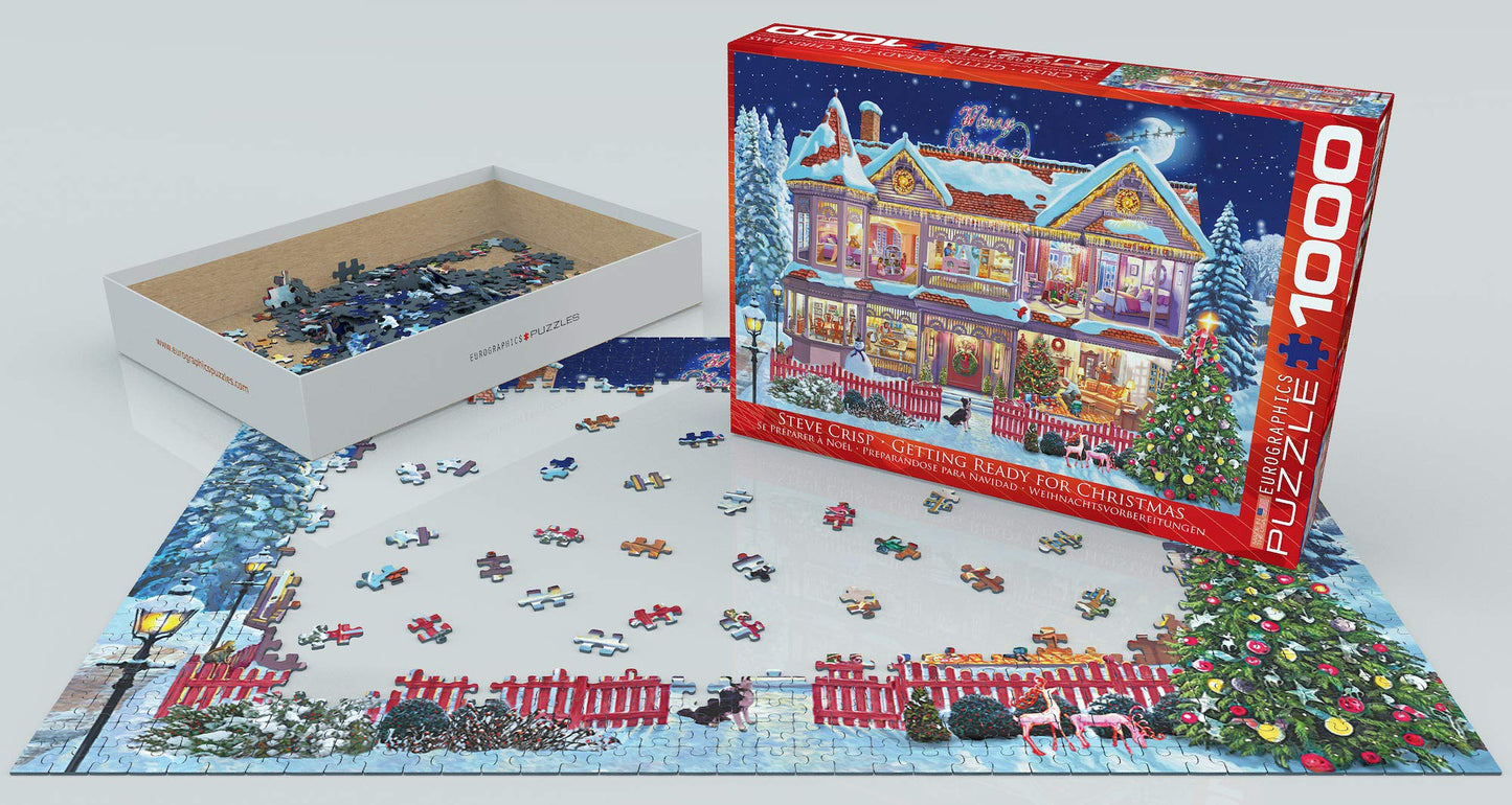 Puzzle Eurographics "Pregătiri pentru Crăciun", 1000 piese