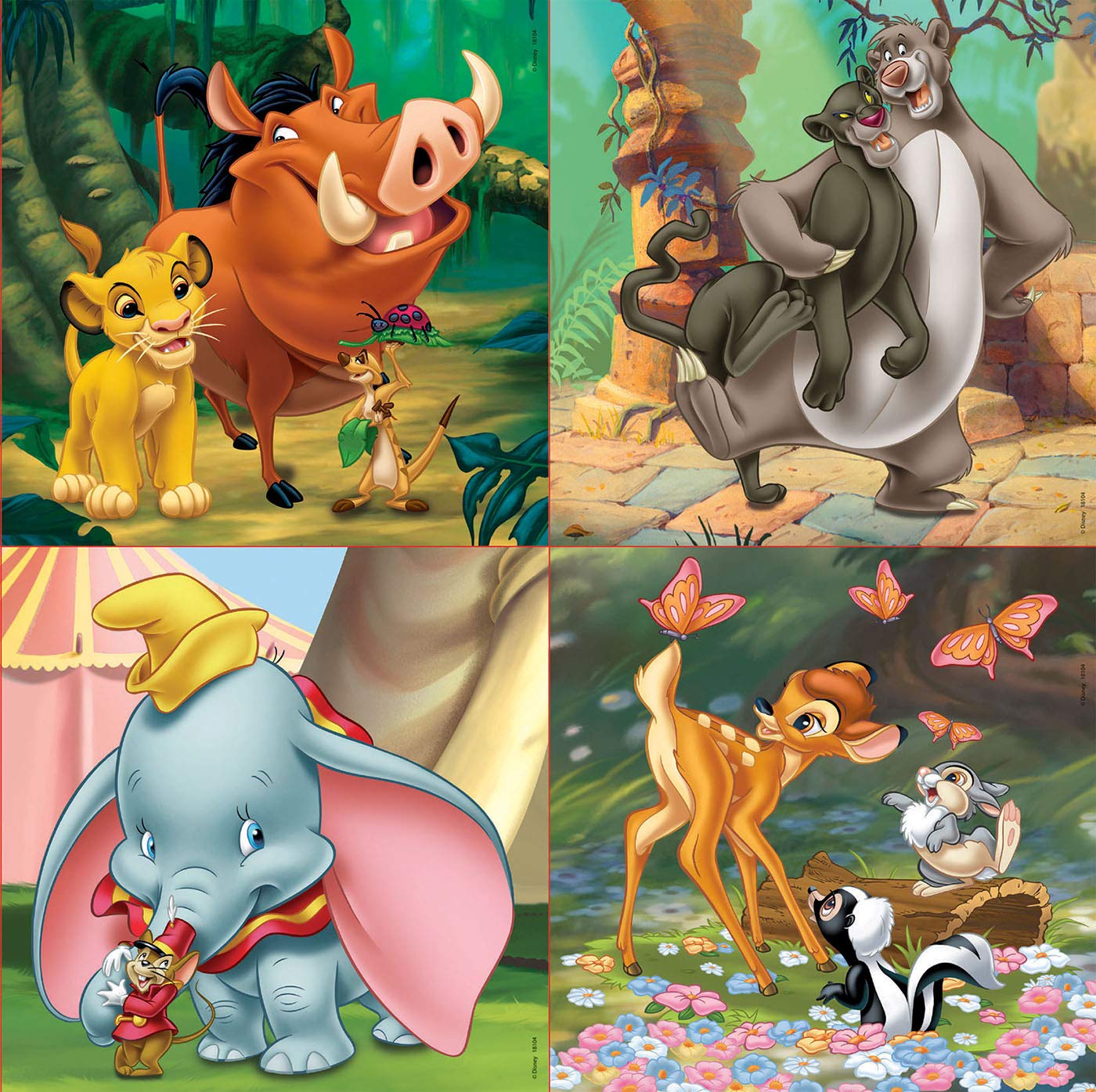 Educa 18104 Puzzle Disney 4-in-1, 12-25 piese, 3+ ani