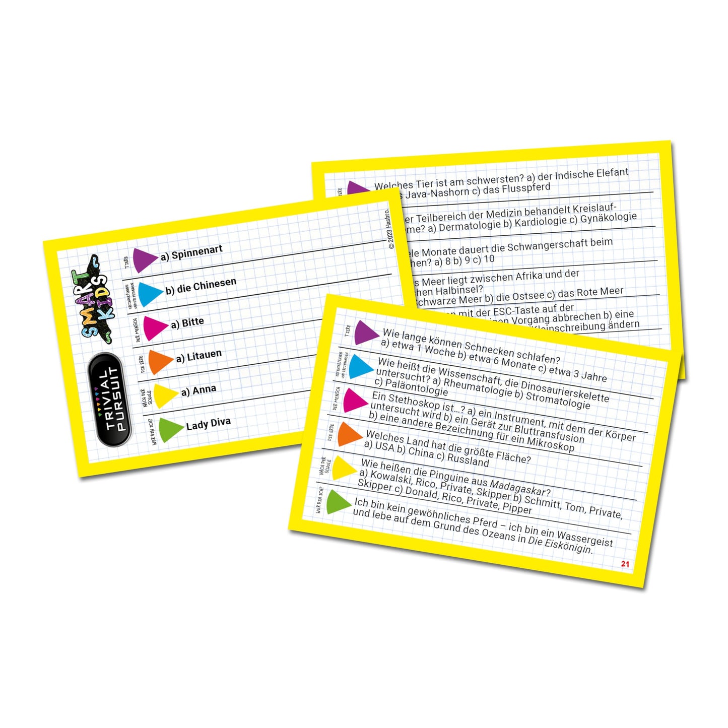 Winning Moves - Trivial Pursuit - Smart Kids - Joc de quiz pentru copii - 8 ani+ - Limba germană