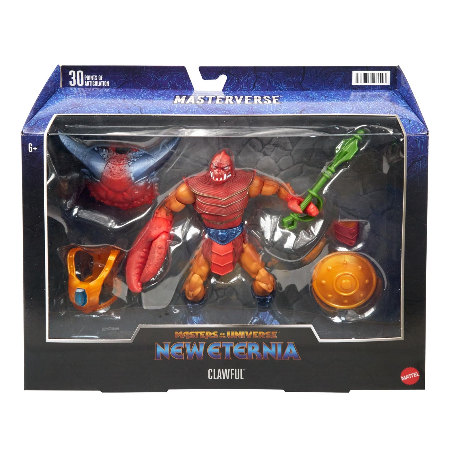 Stăpânii Universului Masterverse New Eternia Clawful - Figură de acțiune de lux de 17,8 cm cu 30 de puncte de articulație și accesorii de luptă, HLB58