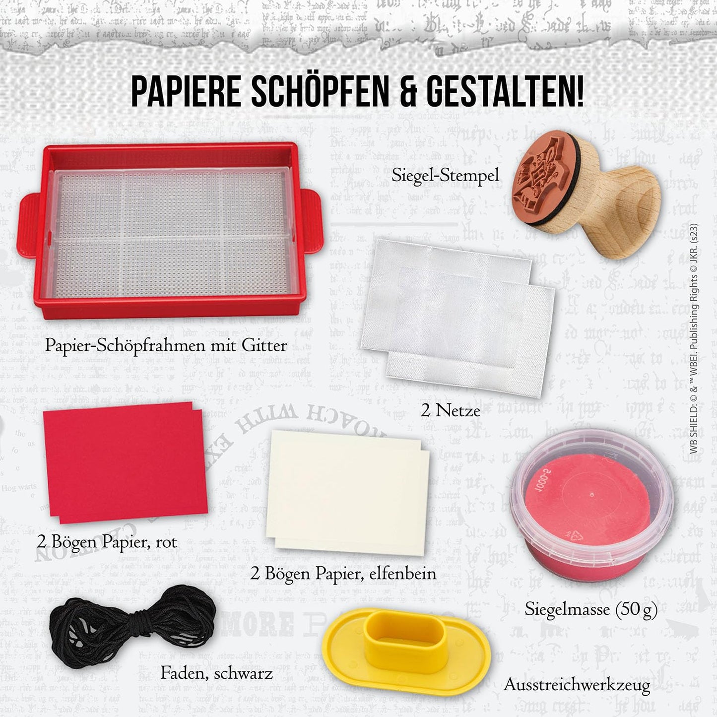 Set de Pălărie Harry Potter cu Sigiliu, Cadou Original Hogwarts™ pentru Sigilare, Kit de Crafting pentru Copii și Adulți, Cadouri și Merch Harry Potter