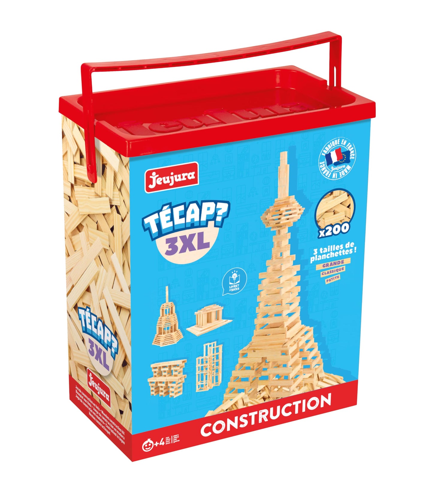 Jucărie de construcție Tecap Ziegel și Blocuri (3 x mari, 200 piese)
