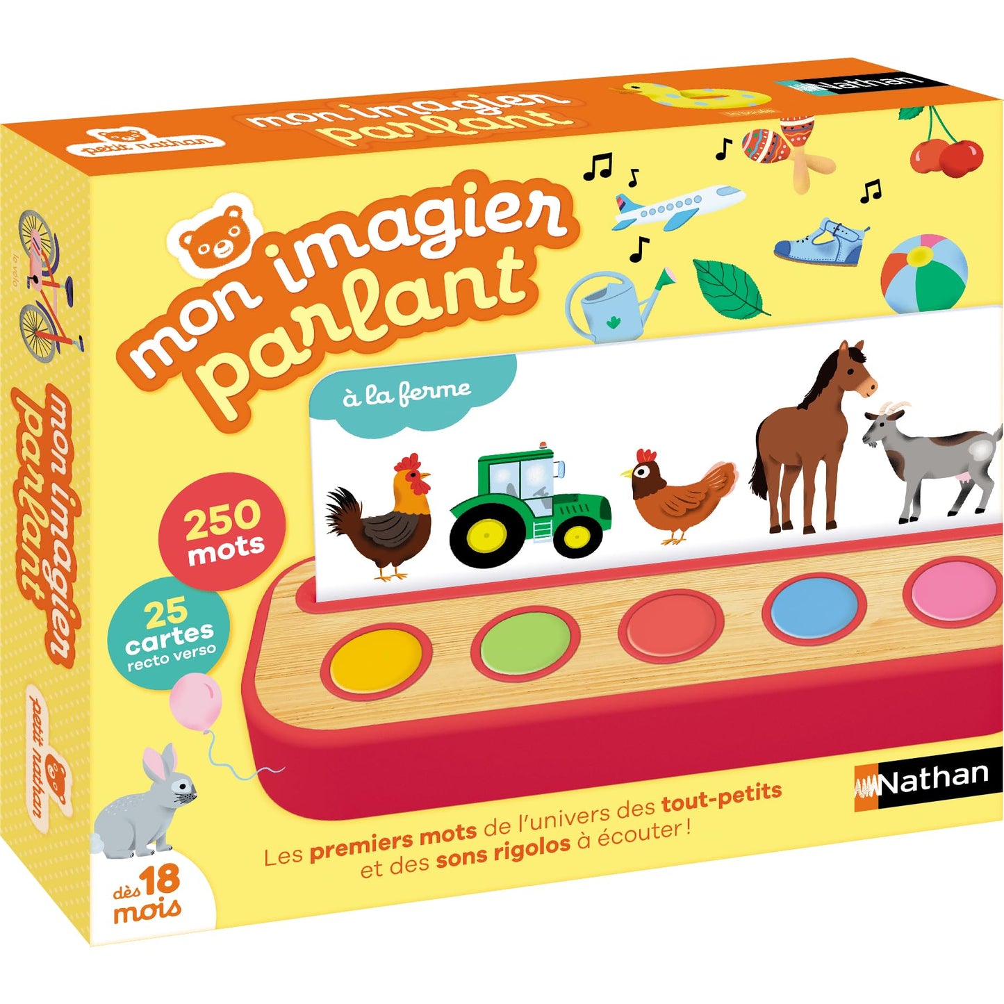 Nathan — Carte cu imagini vorbitoare — Joc educativ interactiv — Descoperă și învață cuvinte — De la 18 luni, In limba franceza