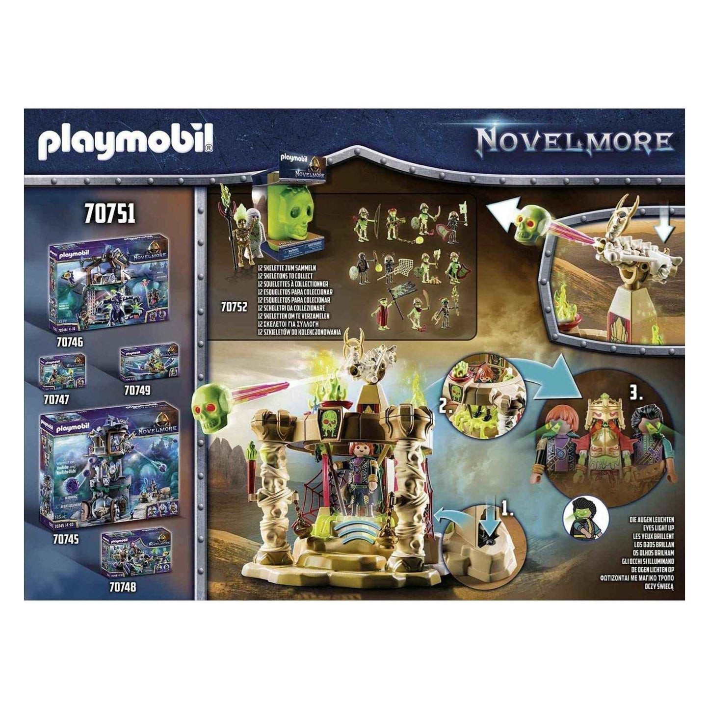 Playmobil 70751 - Novelmore Kalahari Sands Temple of the Skeleton Army - Templul armatei scheletilor