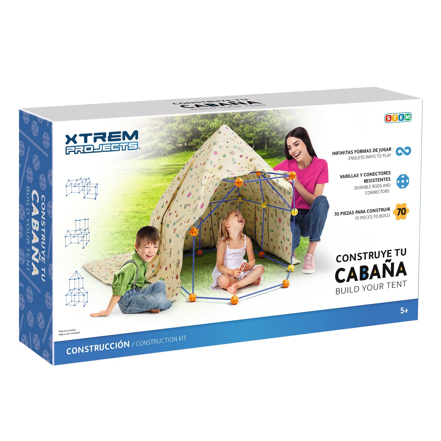 Xtrem Projects - Construiește-ți Cabana | Construcții pentru copii | Cabana pentru copii | Construcții pentru copii 70 de piese