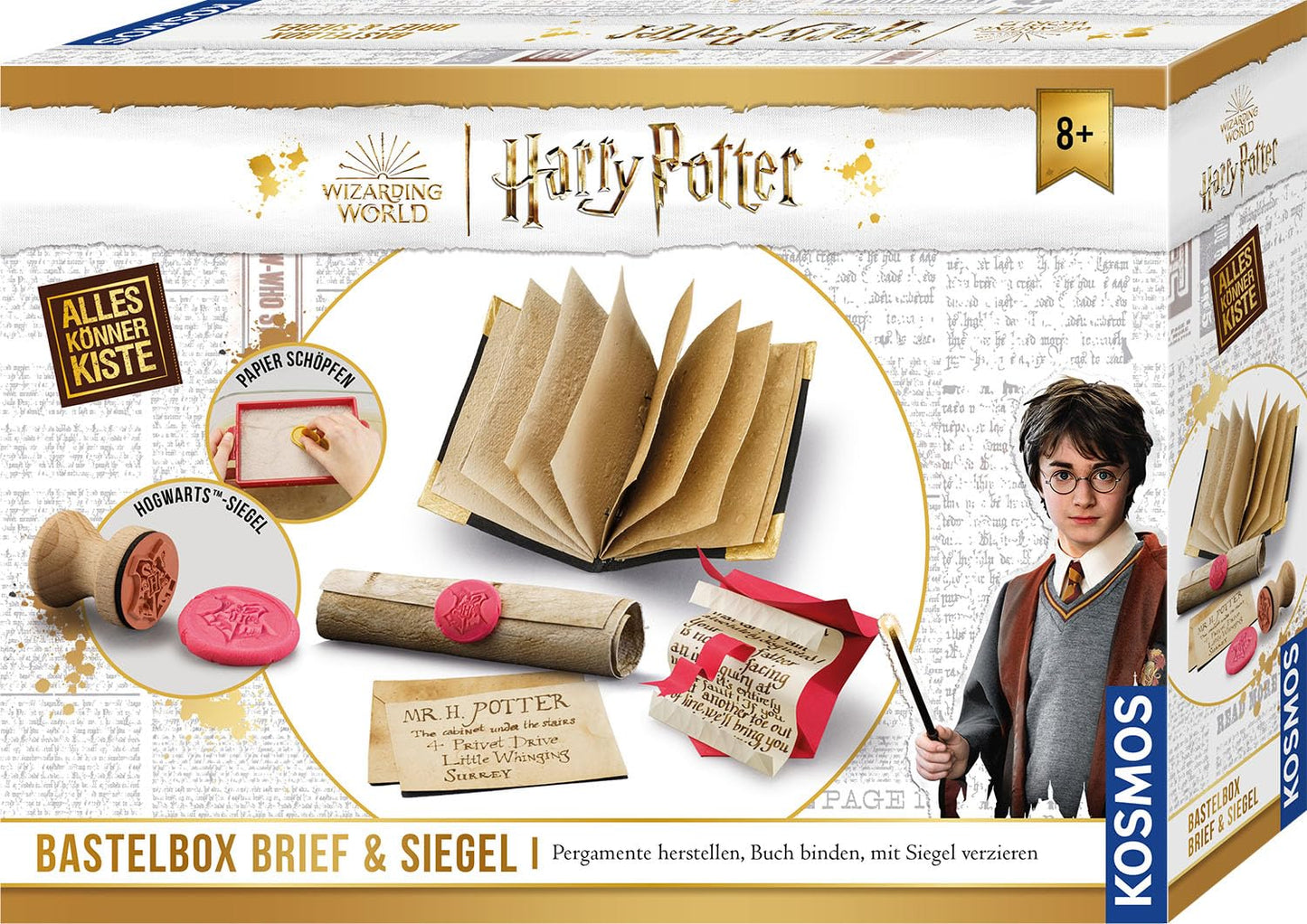Set de Pălărie Harry Potter cu Sigiliu, Cadou Original Hogwarts™ pentru Sigilare, Kit de Crafting pentru Copii și Adulți, Cadouri și Merch Harry Potter