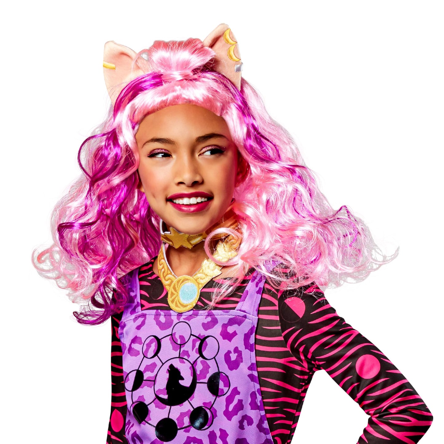 Pălărie Rubies Clawdeen pentru fetițe, mărime Standard. Oficial Monster High, pentru Carnaval, Crăciun, Zile de naștere, Petreceri și Halloween.