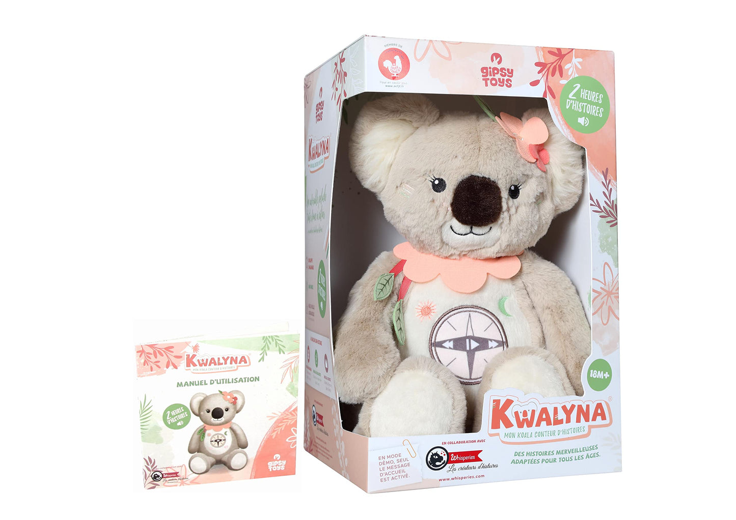 JUCĂRII GIPSY - KWALYNA, koala povestitor - Jucărie de pluș cu funcții pentru copii - 056244