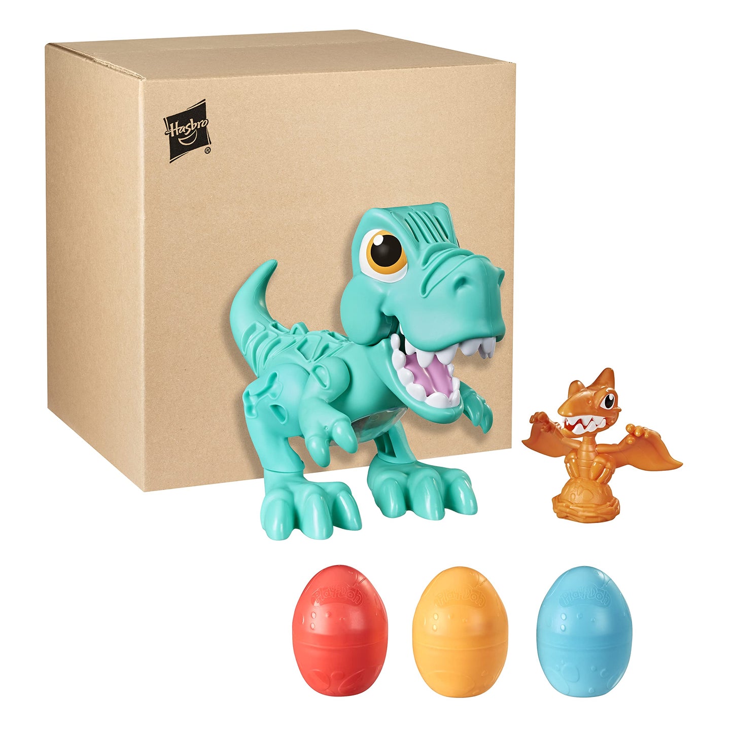 Play-Doh Dino Crew Tyrannosaurus, jucărie pentru copii de la 3 ani cu sunete amuzante de dinozaur, Multi Colour