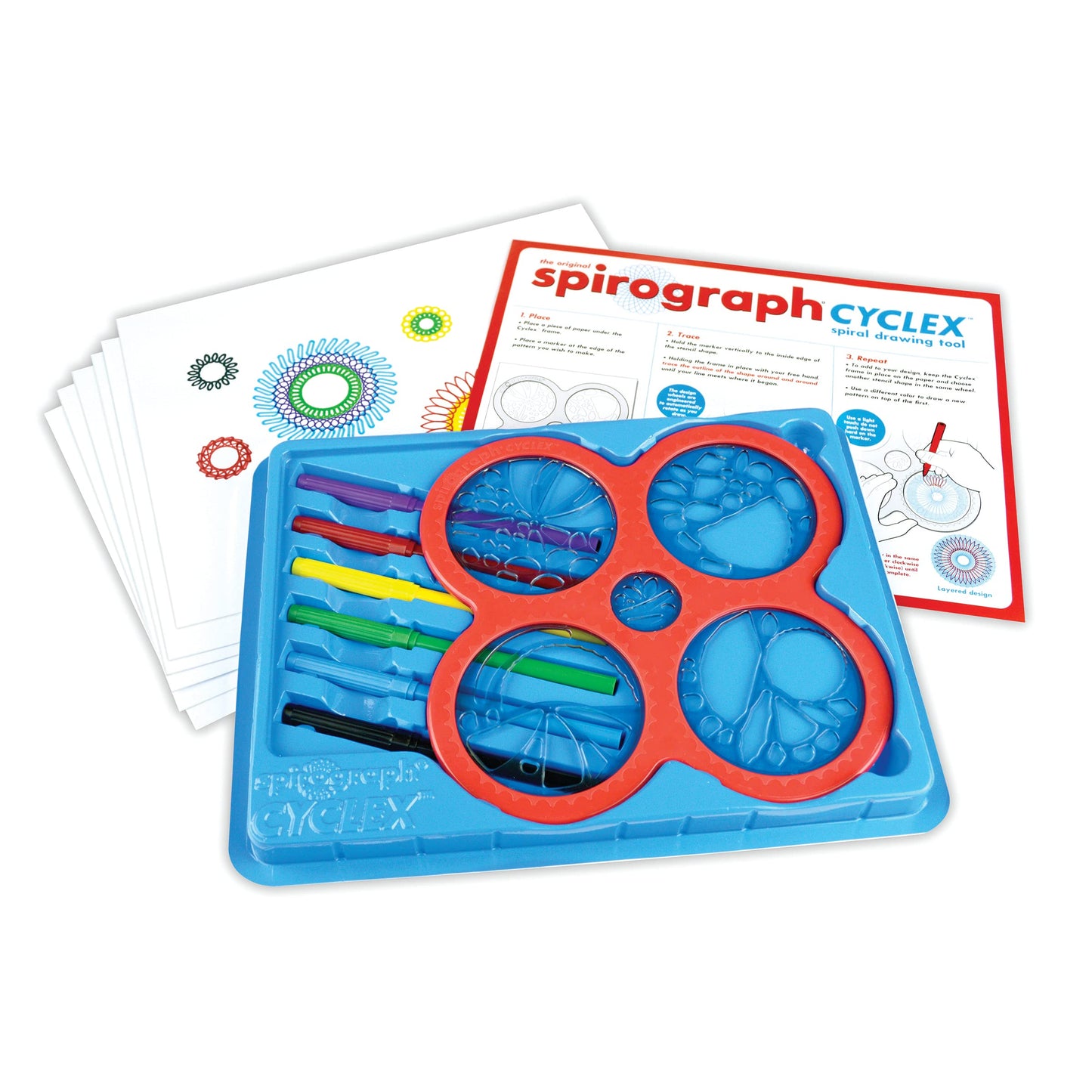 Silverlit Spirograph Cyclex Set creativ, 6 markere, 20 foi