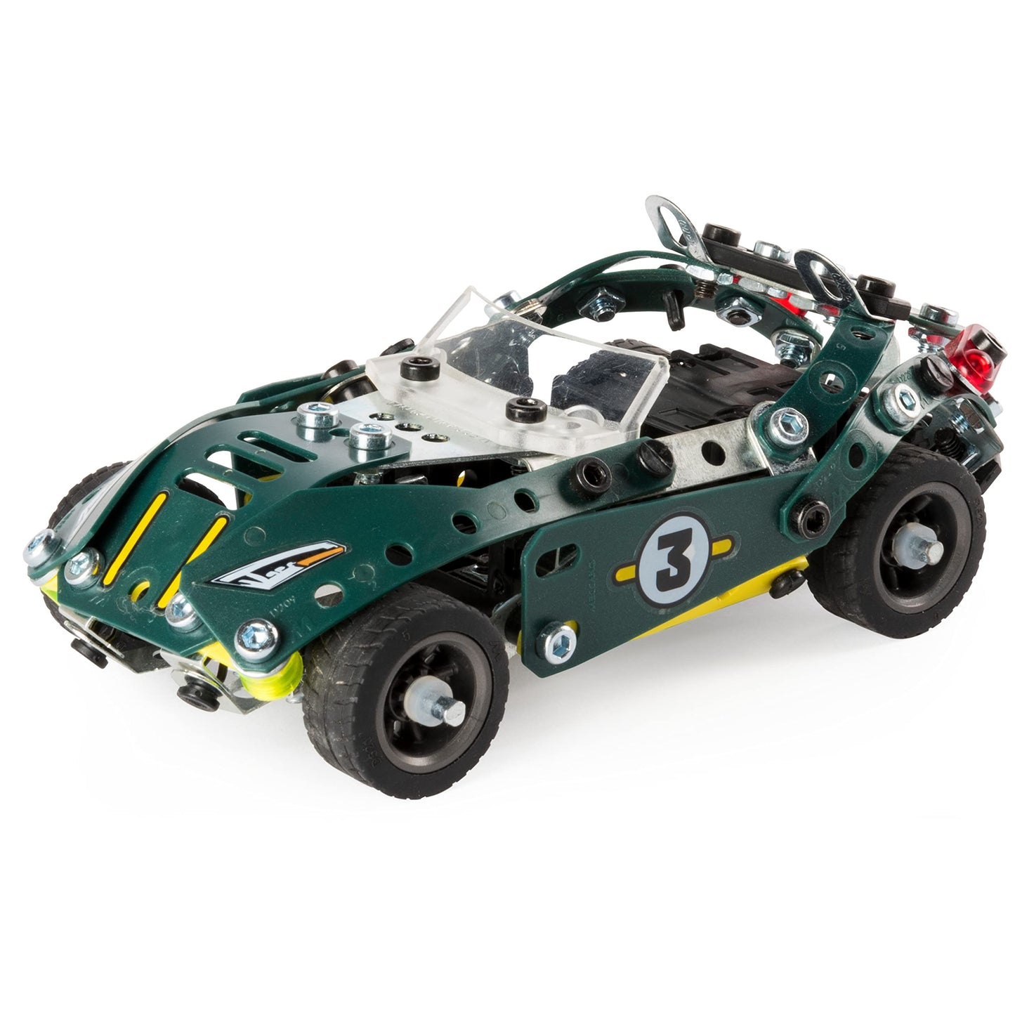 MECCANO Erector 5 în 1 Kit de Construcție Roadster cu Împingere, pentru vârste de 8 ani și peste, Jucărie Educațională STEM