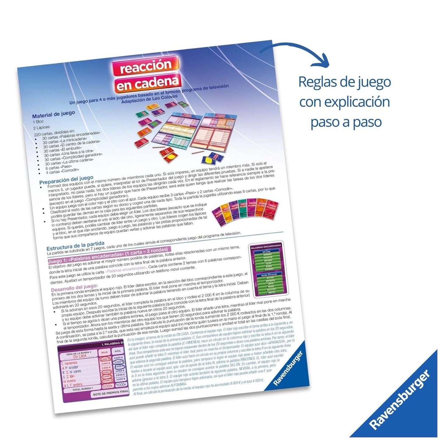 Chain Reaction - Ravensburger, board game in limba spaniola
