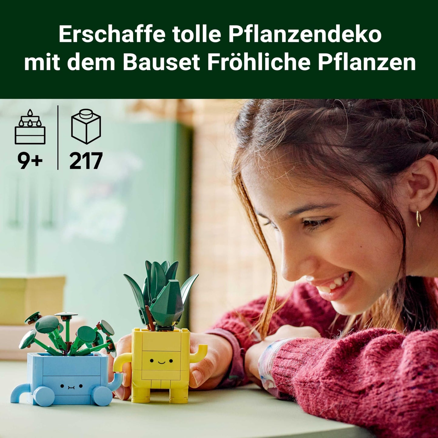 LEGO 10349 Botanicals Plante Vesele, ghivece decorative, 9+