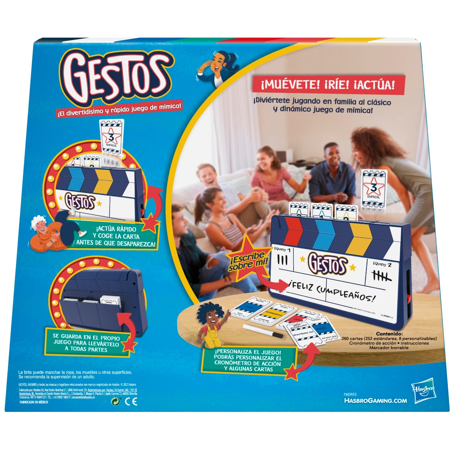 Hasbro Gaming Jocul Gesturilor Mimică, 260 cărți