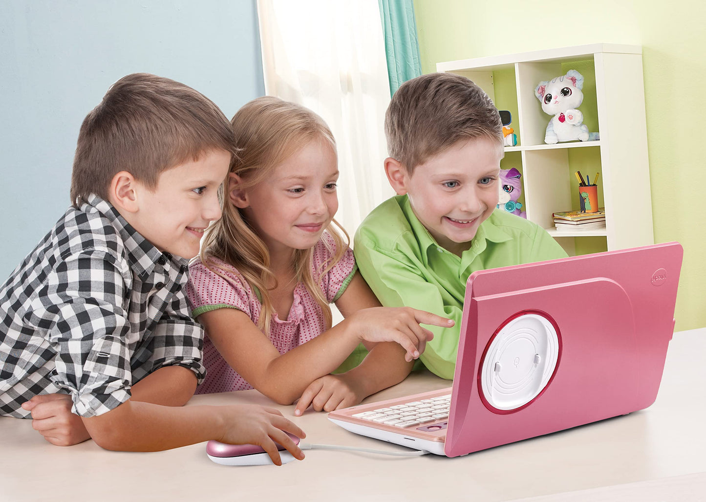 Vtech Genio Laptop de Învățare roz – Laptop educațional cu acces la internet, program de text și conținuturi de învățare pentru litere, cuvinte, matematică, logică și altele – Pentru copii de 5-12 ani