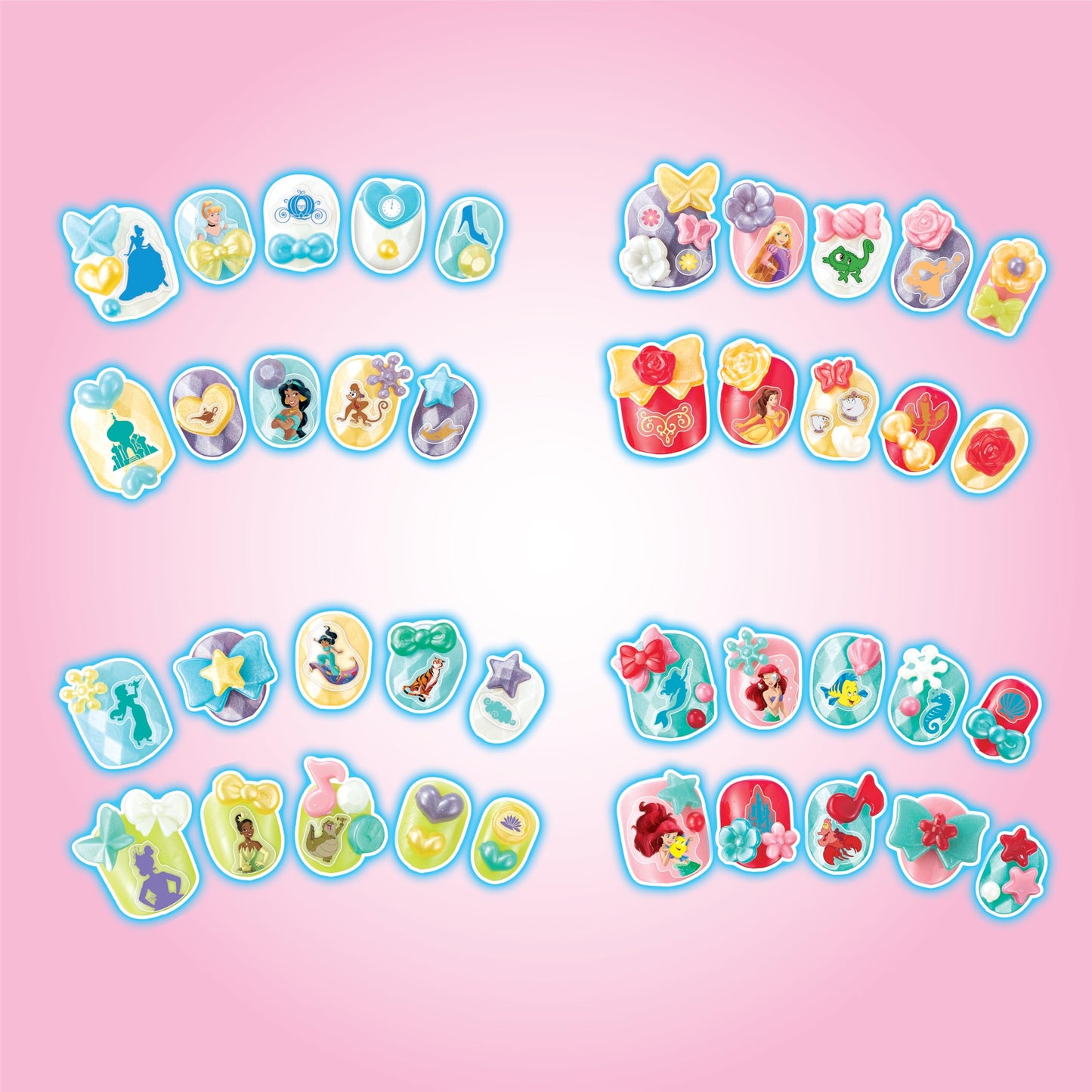 Aquabeads Studioul de Unghii cu Prințese Disney, 35071, Set cu Perle de Apă, Set pentru Unghii, Activitate Creativă pentru Copii de la 4 Ani, Fără Necesitatea de Călcare sau Lipire