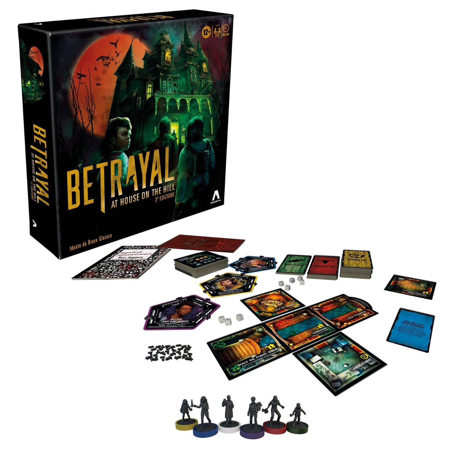 Joc de masa Betrayal At The House On The Hill, Hasbro, +12 ani, Multicolor
