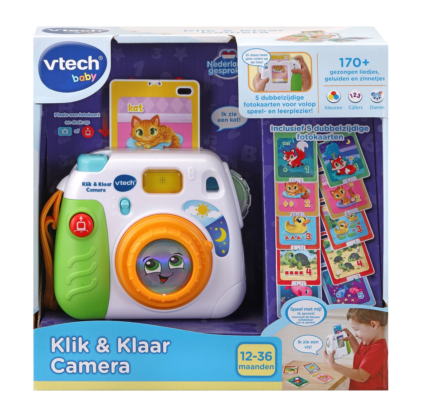 VTech - Baby Click & Camera Ready - Jucărie educativă pentru bebeluși - pentru băieți și fete - 1-3 ani - versiune olandeză
