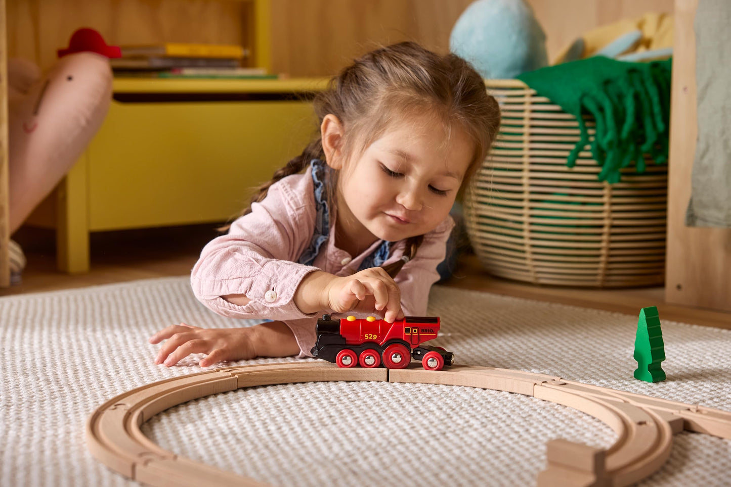 BRIO World 33592 Rote Lola locomotivă electrică - Locomotivă cu baterii cu lumină și sunet - Jucărie pentru copii recomandată de la 3 ani