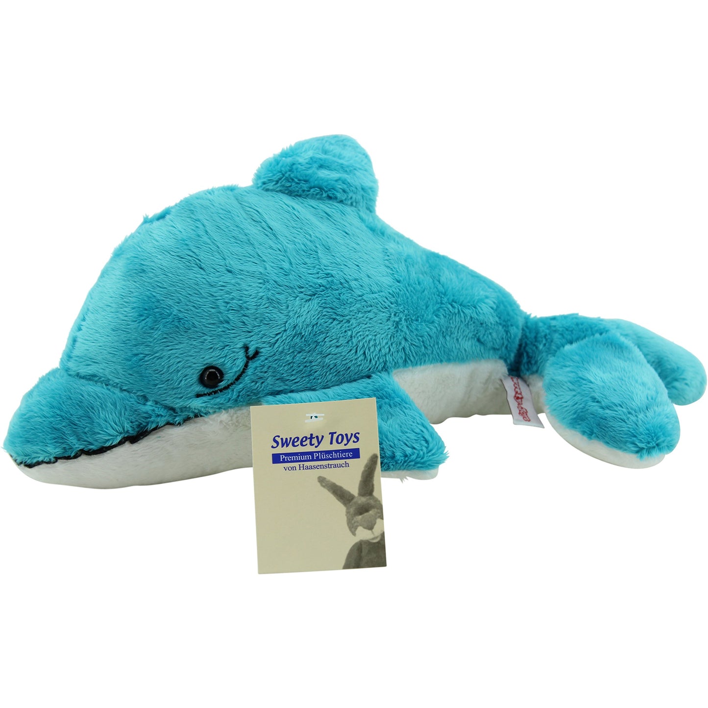 Sweety Toys 7837 Delfin din plus, 35 cm, turcoaz