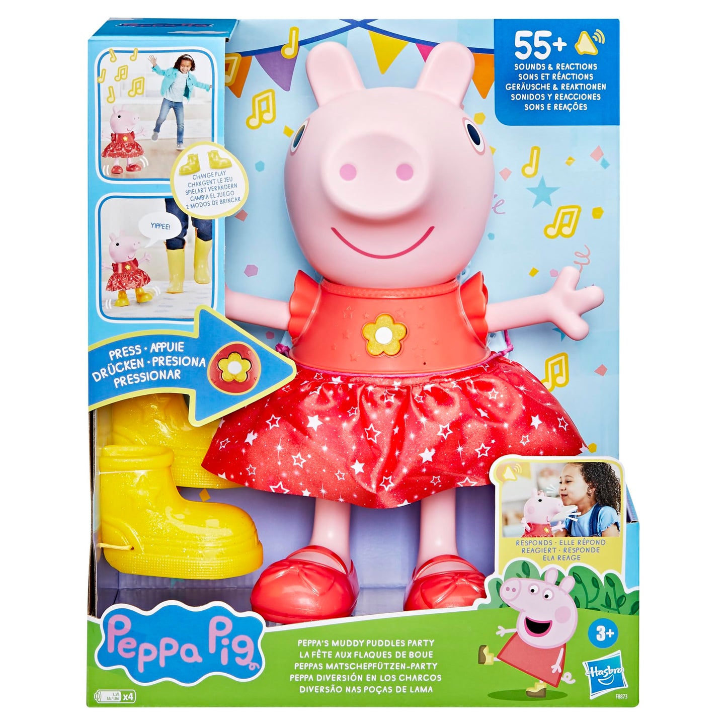 Păpușa Peppa Pig - Petrecerea bălților lui Peppa - Varianta în engleză