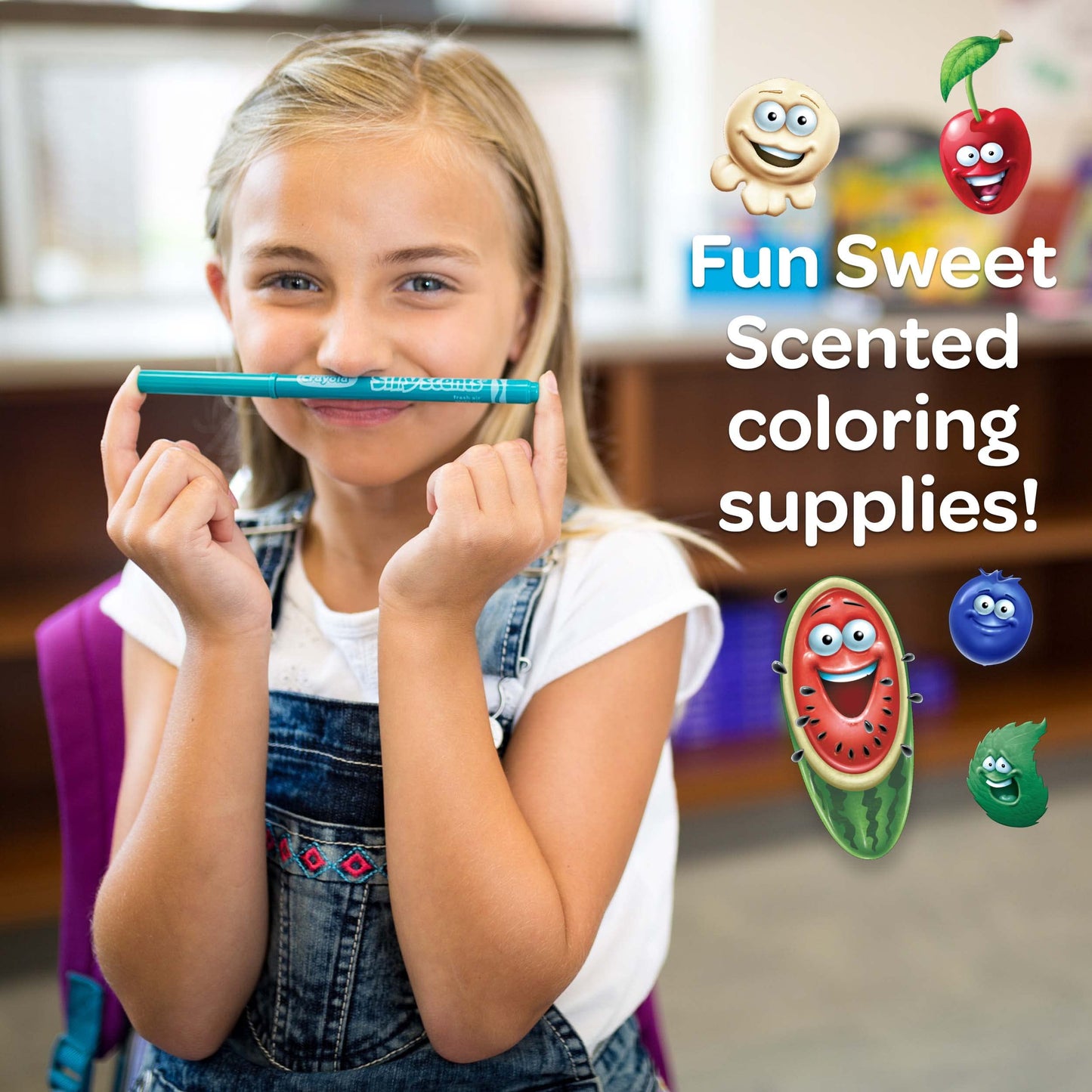 Set de Creioane Colorate Crayola cu Miros Amuzant, 32 de Piese, Creioane Colorate Spălabile pentru Copii, Creioane Filz Unguente cu Vârf Conic, Set de Crafting, Creioane pentru Pictat, Recomandate pentru Copii de la 3 Ani
