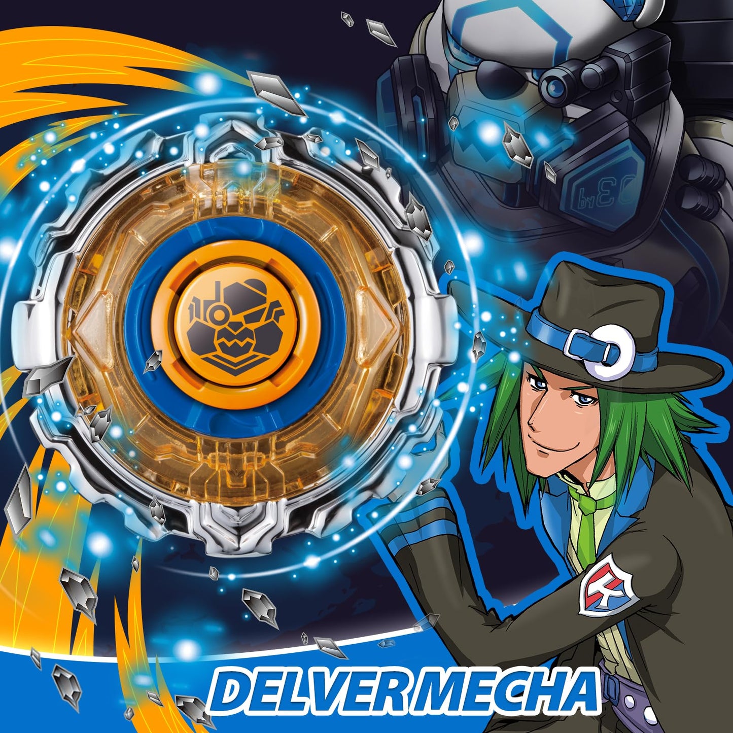 Spiner INFINITY NADO pentru copii, jucărie din metal, Battle Tops cu launcher, spinning tops pentru băieți de 5-12 ani, serie standard Delver Mecha