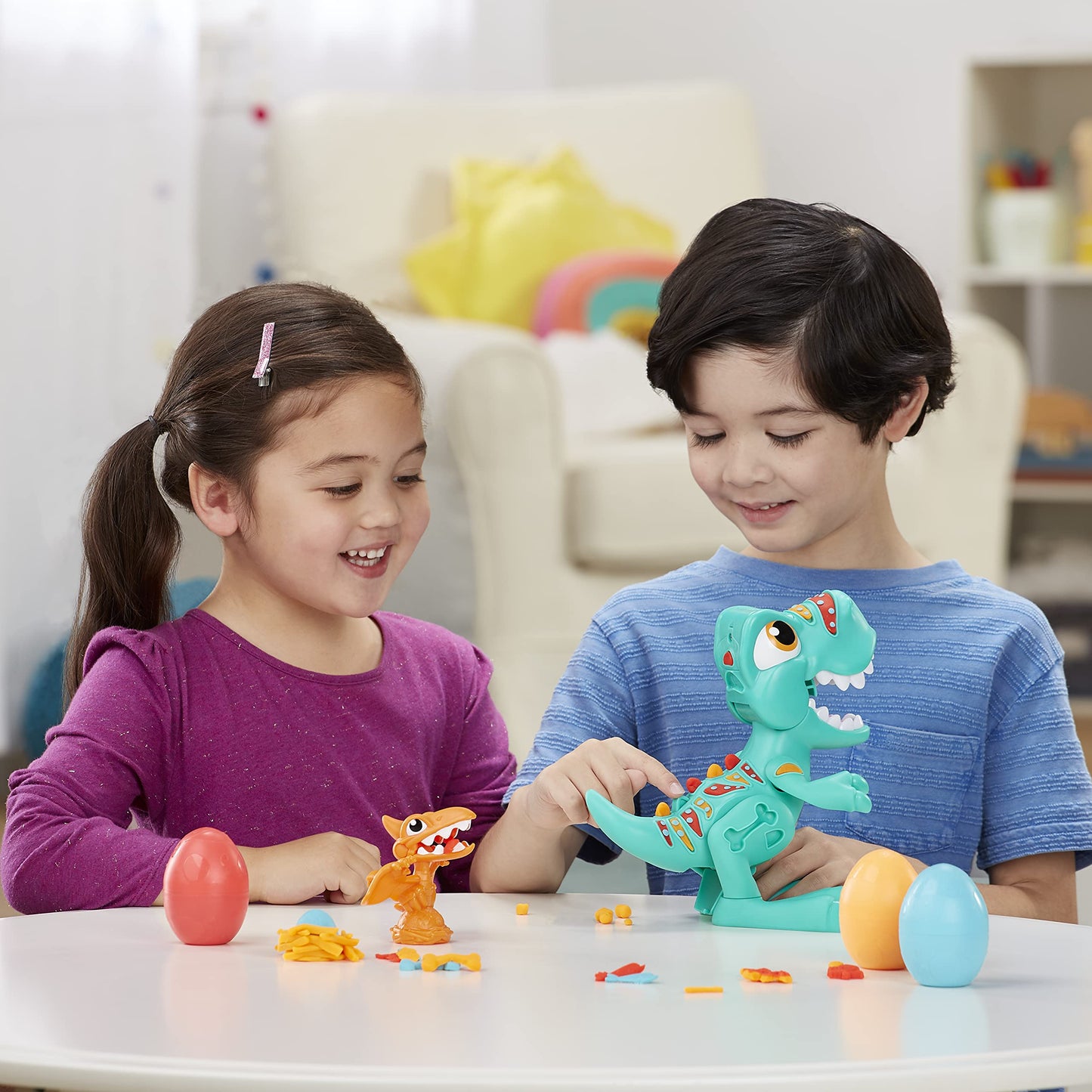 Play-Doh Dino Crew Tyrannosaurus, jucărie pentru copii de la 3 ani cu sunete amuzante de dinozaur, Multi Colour