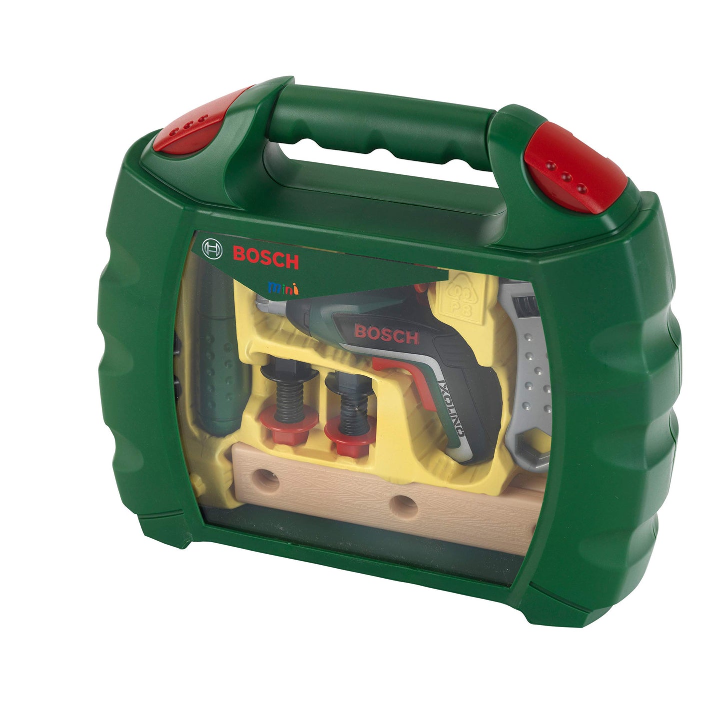 Theo Klein 8394 Bosch| Trusa de scule cu surubelnita electrica, ciocan, cheie și multe altele| Dimensiuni: 26,6 cm x 32 cm x 8,8 cm | Jucărie pentru copii de la 3 ani