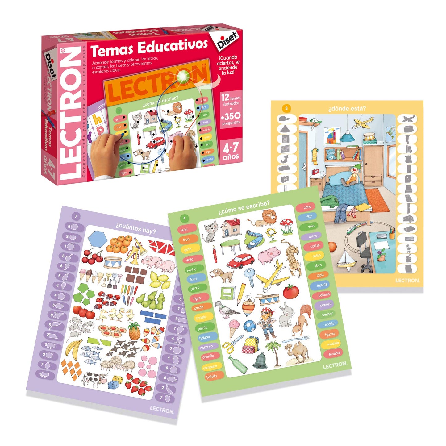 Joc educativ de asociere a întrebărilor și răspunsurilor, pentru copii de la 4 ani Diset Lectron