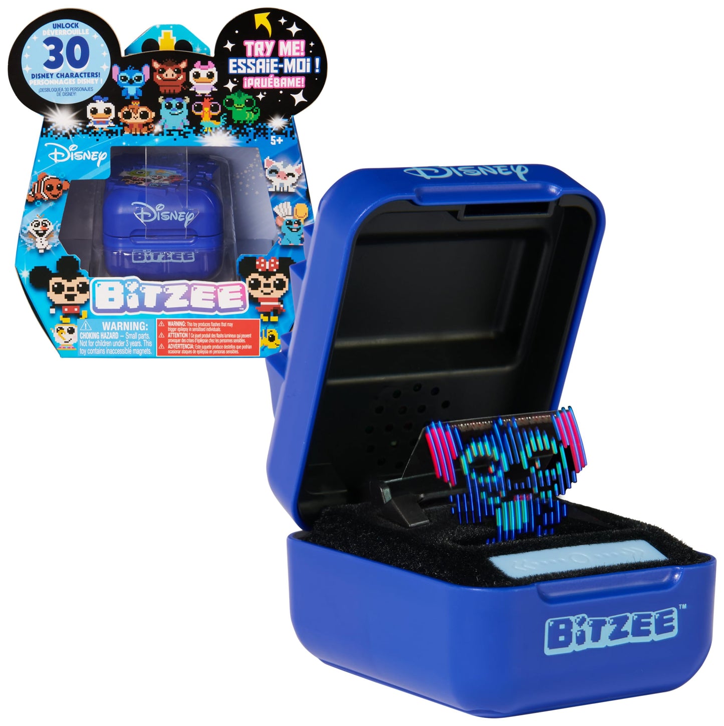 Bitzee Disney - Jucării interactive cu personaje digitale Disney și Pixar, 30 de figuri electronice virtuale care reacționează la mișcare și atingere, recomandate de la 5 ani.