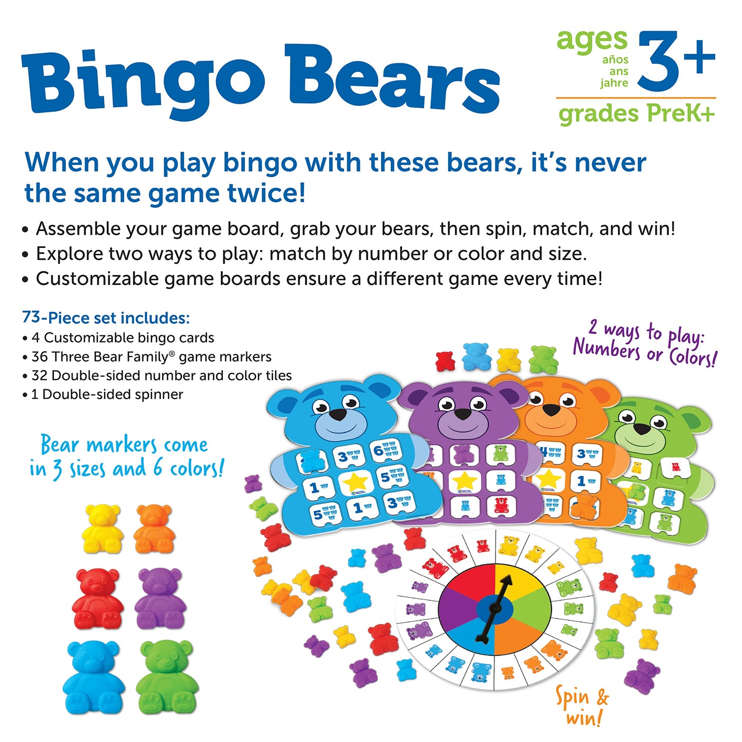Resurse educaționale Bingo-Bären, joc de adunare și scădere, jocuri matematice pentru copii, jocuri de învățare, matematică pentru grădiniță, Montessori, 99 piese, de la 5 ani