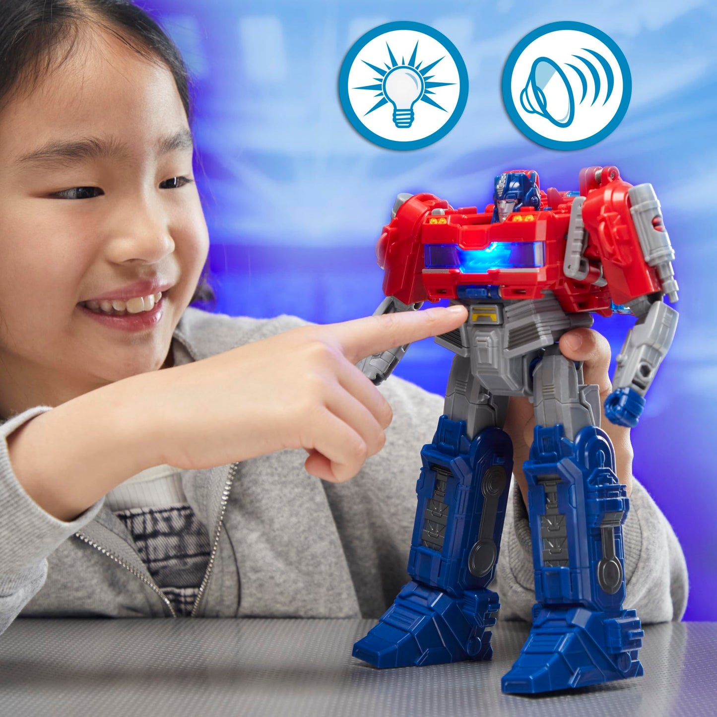 Transformers One Power Flip Optimus Prime (Orion Pax) - Figură de Acțiune Interactivă