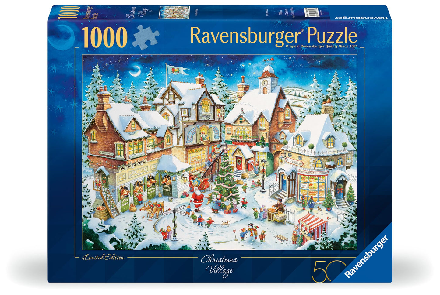 Puzzle Ravensburger 12001271 - Jubilare 50 ani: Satul de Crăciun, Ediție Limitată - Puzzle 1000 piese pentru adulți și copii de la 14 ani, Puzzle de Crăciun