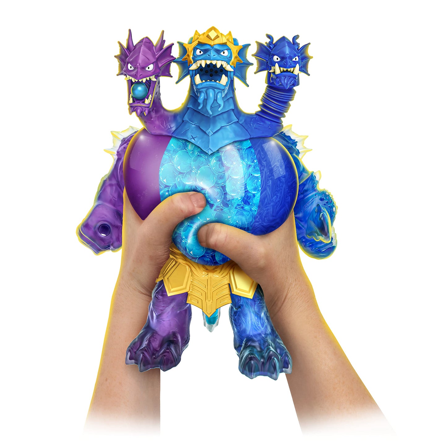 Héroes de Goo JIT Zu - Figurina King Hydra din Deep Goo Sea cu Atac Triplu 3 în 1 al Puterii Goo. De asemenea, emite Sunete de Bătălie și Lumină!