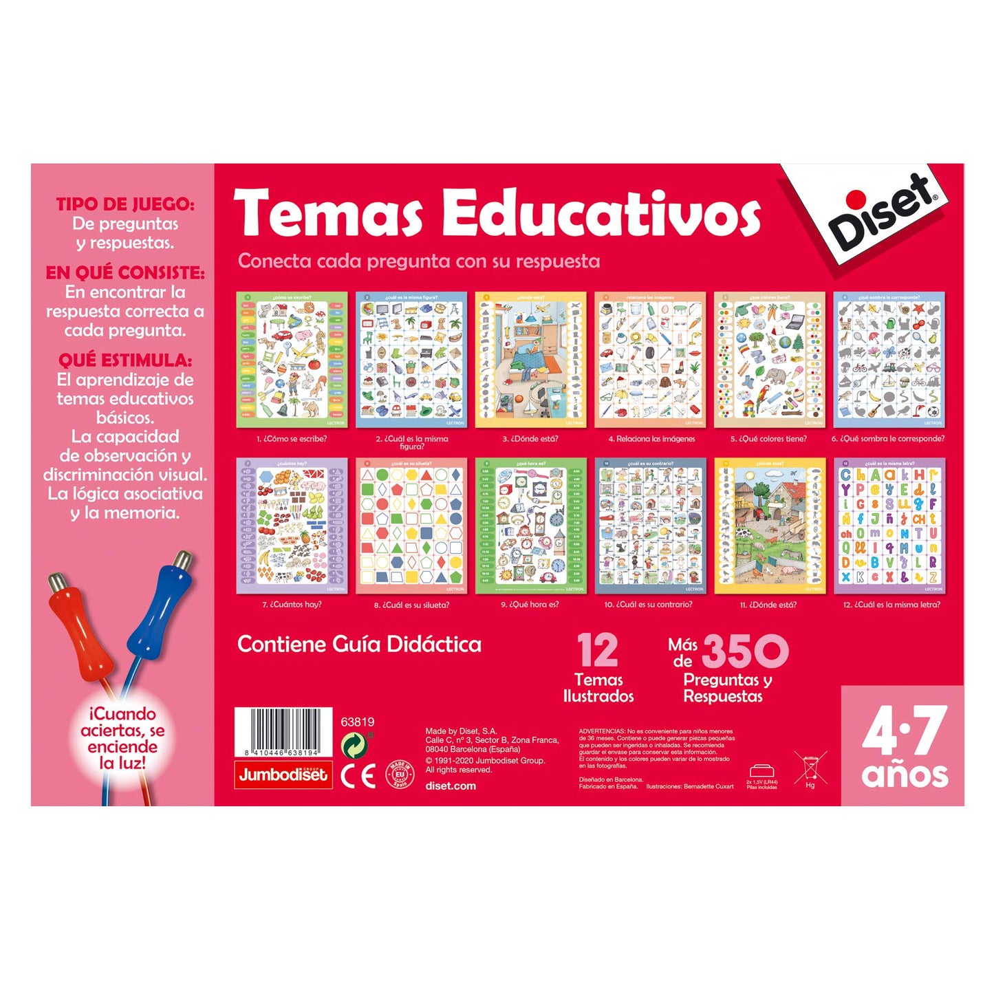 Joc educativ de asociere a întrebărilor și răspunsurilor, pentru copii de la 4 ani Diset Lectron