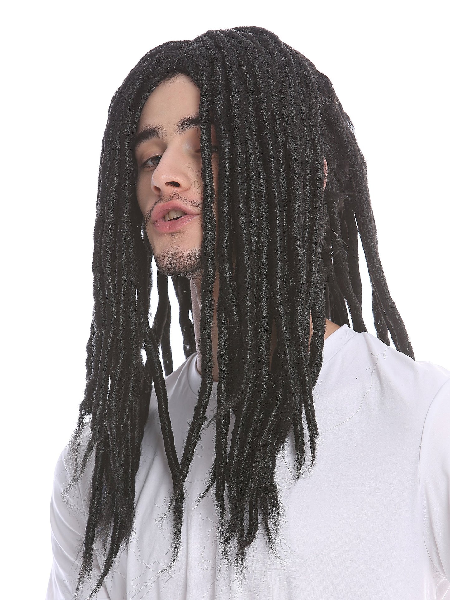 WIG ME UP - Perucă Dreadlocks Rasta pentru femei și bărbați, Carnaval, Fasching, negru, lung
