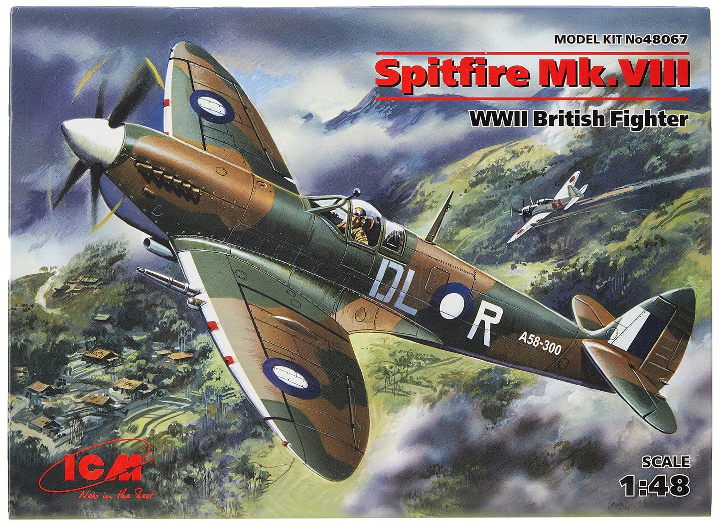 ICM 48067 - Avion de vânătoare britanic Spitfire Mk.VIII din Al Doilea Război Mondial